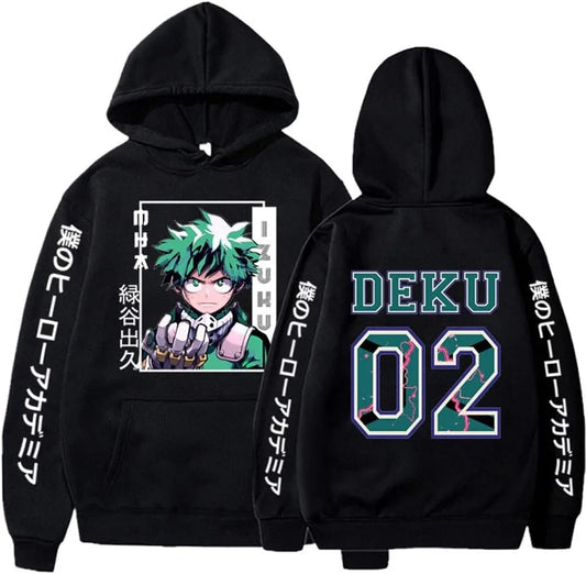 Men's Deku Sweatshirt Loose and Comfortable Pullover Sweatshirt 2024 Spring and Autumn Daily Streetwear Casual Hoodie S-3XL