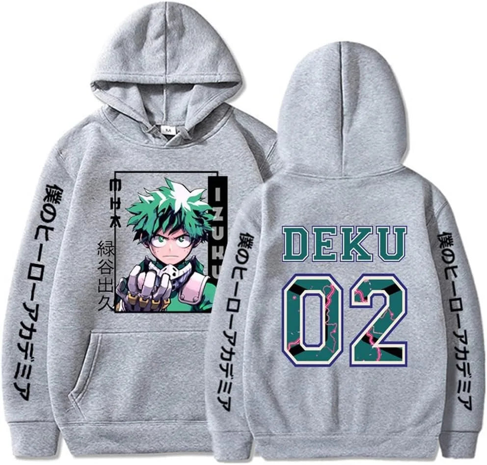 Men's Deku Sweatshirt Loose and Comfortable Pullover Sweatshirt 2024 Spring and Autumn Daily Streetwear Casual Hoodie S-3XL