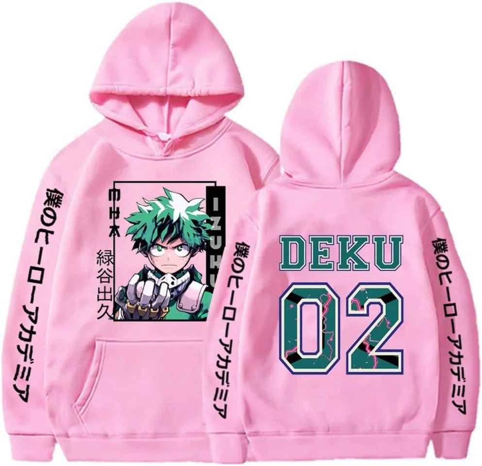 Men's Deku Sweatshirt Loose and Comfortable Pullover Sweatshirt 2024 Spring and Autumn Daily Streetwear Casual Hoodie S-3XL