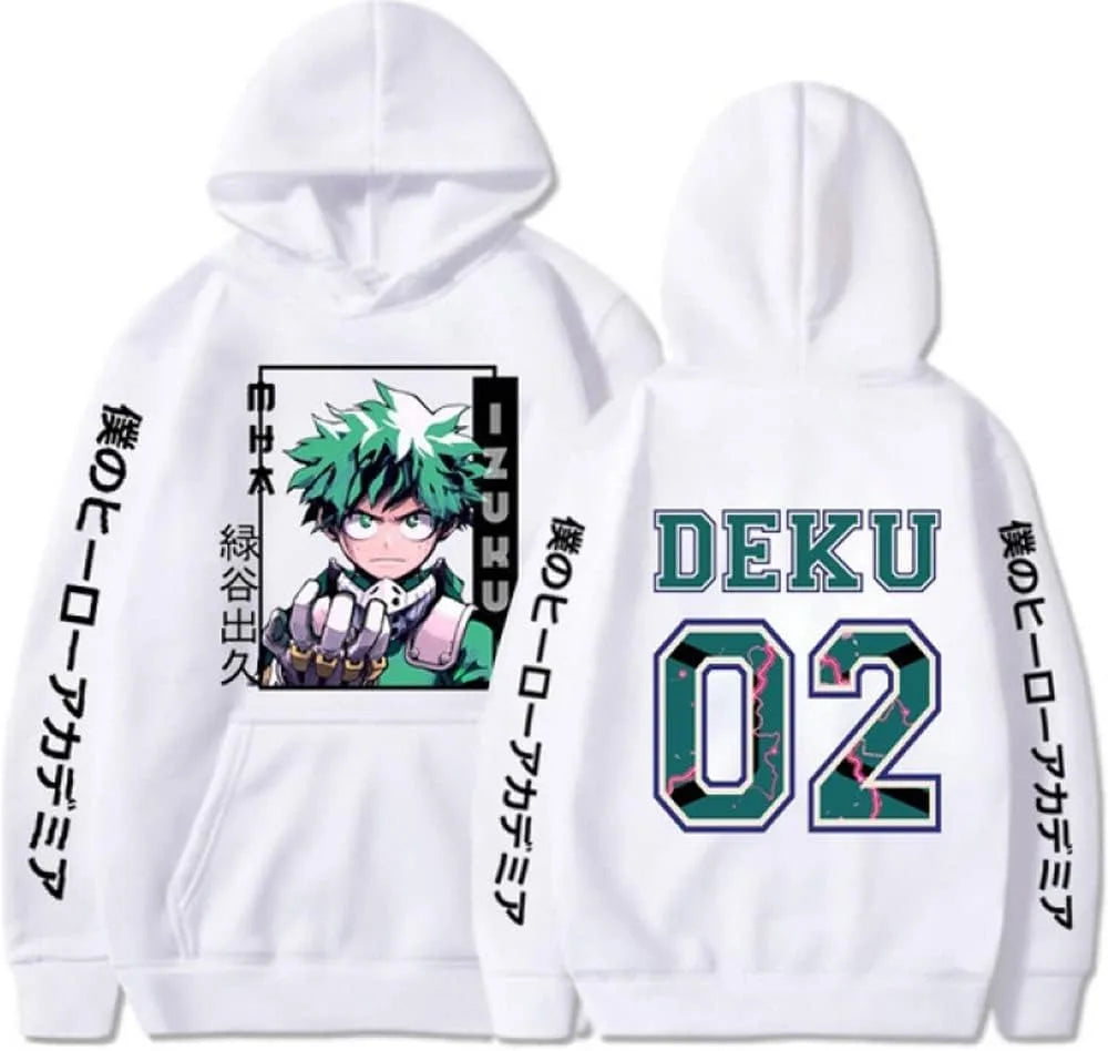 Men's Deku Sweatshirt Loose and Comfortable Pullover Sweatshirt 2024 Spring and Autumn Daily Streetwear Casual Hoodie S-3XL
